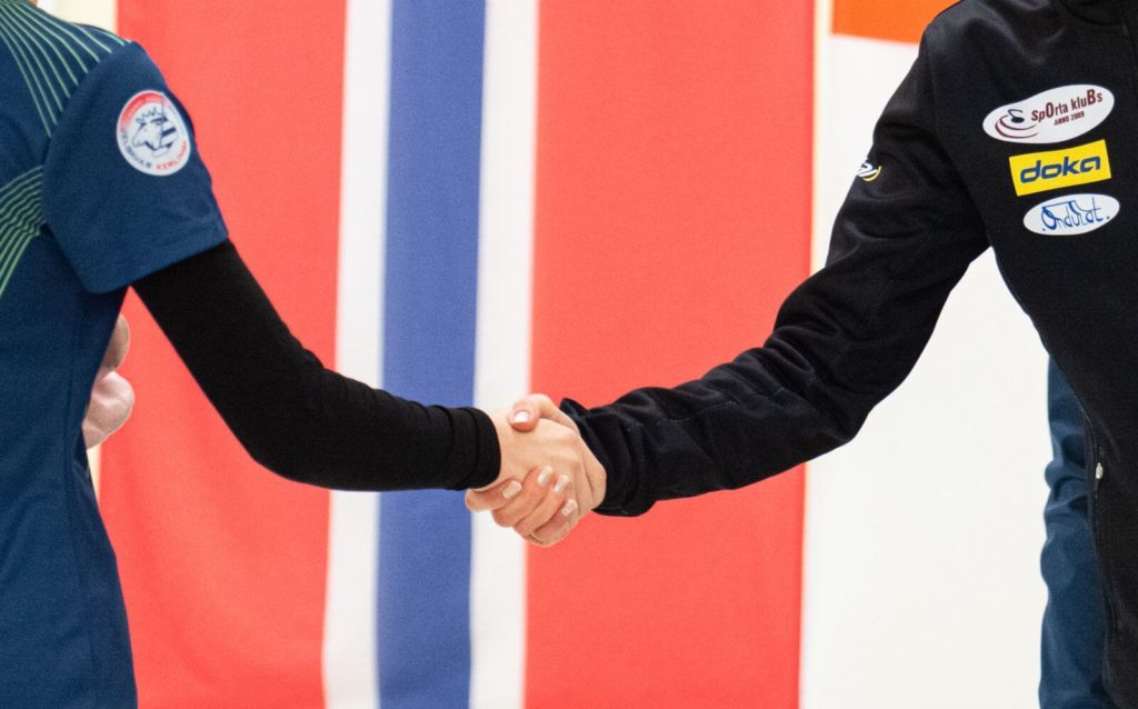 curling handshake